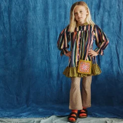 Ingrid Dress in Moonlight Watercolor Stripe by Misha & Puff - Last Ones In Stock - 3-4 Years