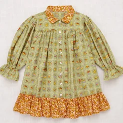 Ingrid Dress in Vert Trellis by Misha & Puff - Last Ones In Stock - 4-6 Years