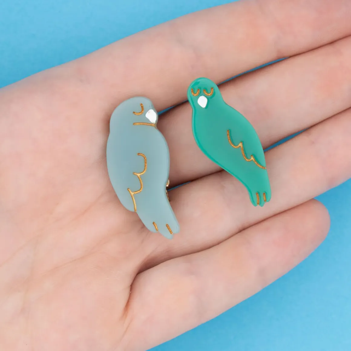 Inseperable Love Birds Hair Clip Duo by Coucou Suzette