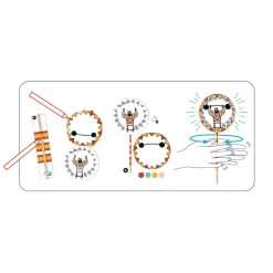 In The Ring Thaumatrope Optical Toy DIY Craft Kit by Djeco