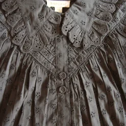 Iris Blouse in Charcoal Broderie Anglaise by Bonjour
