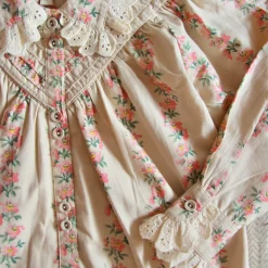 Iris Blouse in Farandole Stripes Flowers by Bonjour