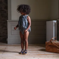Iris Romper in Thistle Floral by Little Cotton Clothes