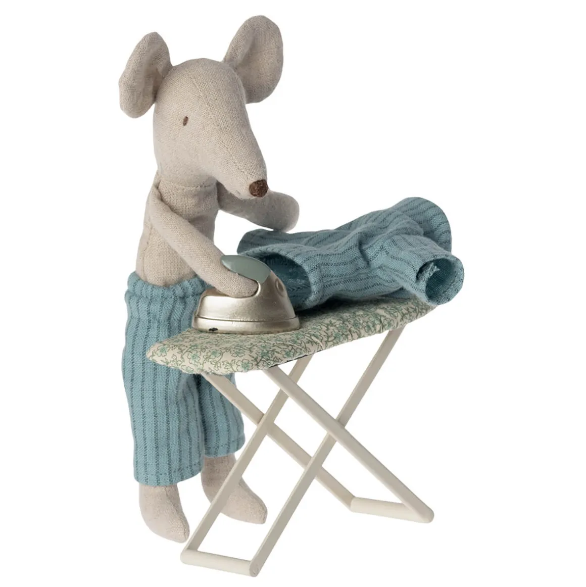 Iron and Ironing Board in Mint Floral by Maileg