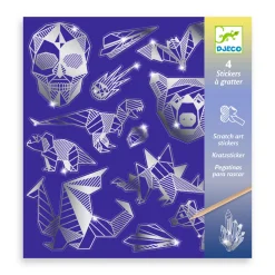 Iron Metallic Scratch Art Stickers Set by Djeco