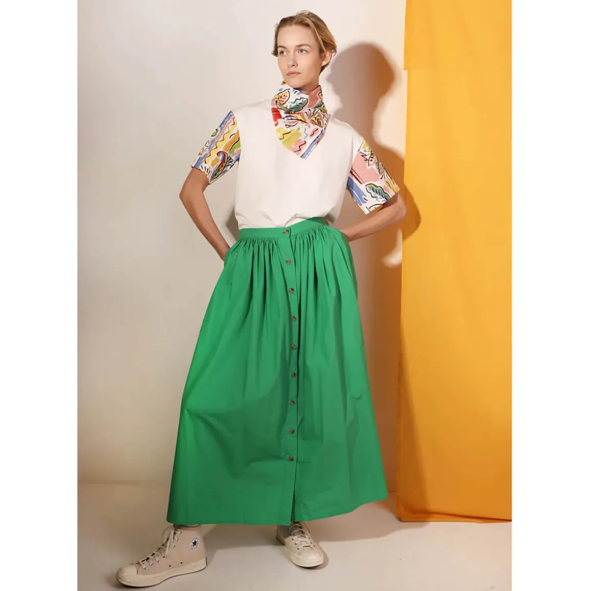 Isaac Skirt in Verde by L.F.Markey - Last Ones In Stock - UK 6-8