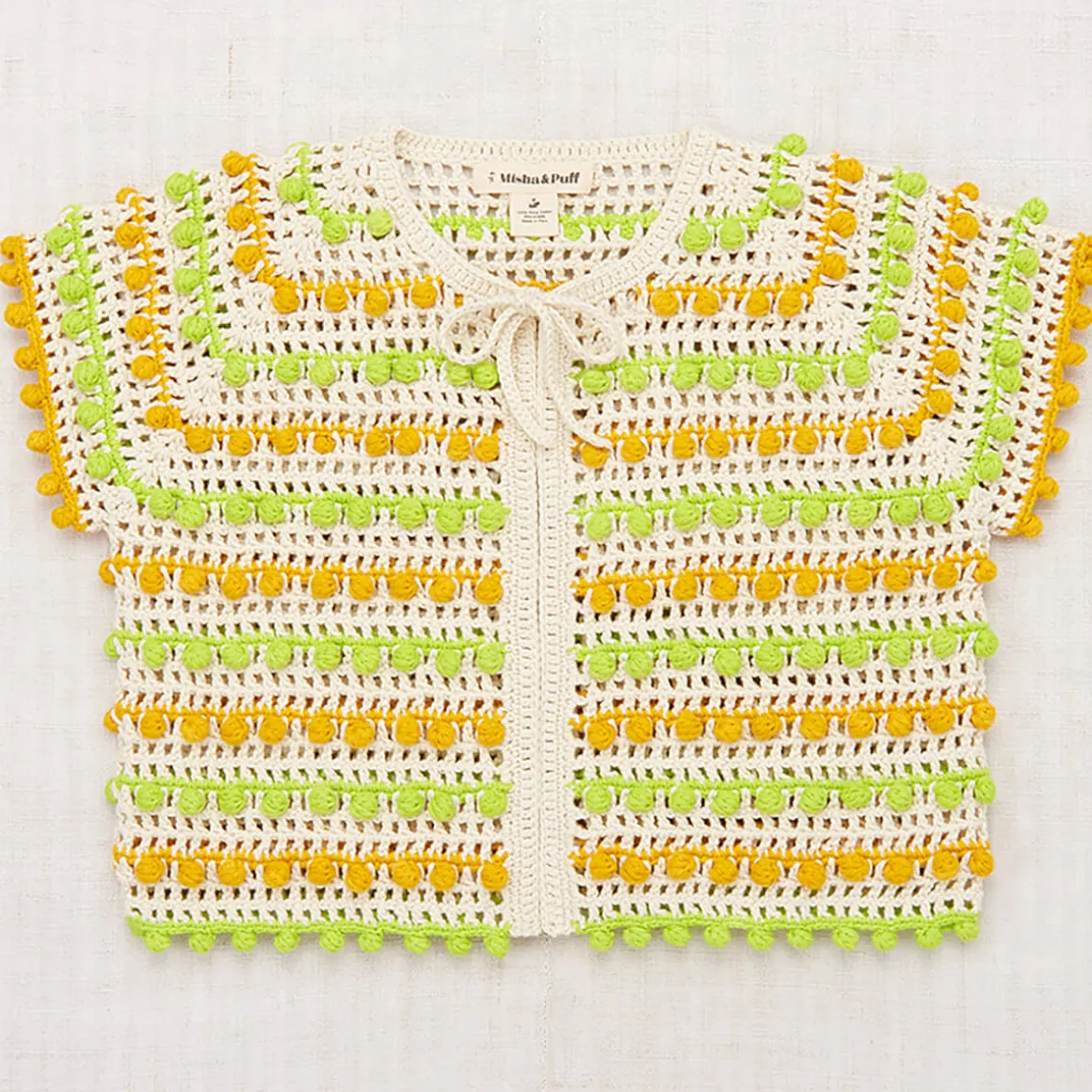 Isla Tie Cardigan in Marzipan by Misha & Puff