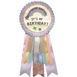 It's My Birthday Rosette Brooch in Space Unicorn by Mimi & Lula
