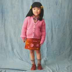Jacqueline Skirt in Gingerbread Daleyden Fête Jacquard by Misha & Puff - Last Ones In Stock - 3-4 Years