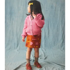 Jacqueline Skirt in Gingerbread Daleyden Fête Jacquard by Misha & Puff - Last Ones In Stock - 3-4 Years