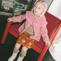 Jacqueline Skirt in Gingerbread Daleyden Fête Jacquard by Misha & Puff - Last Ones In Stock - 3-4 Years