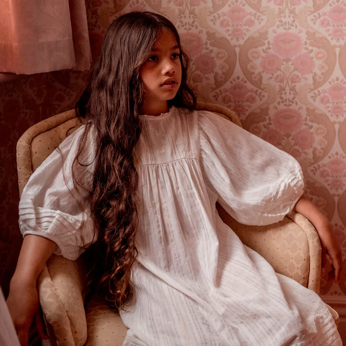Jasmine Dress in Vintage White by Faune