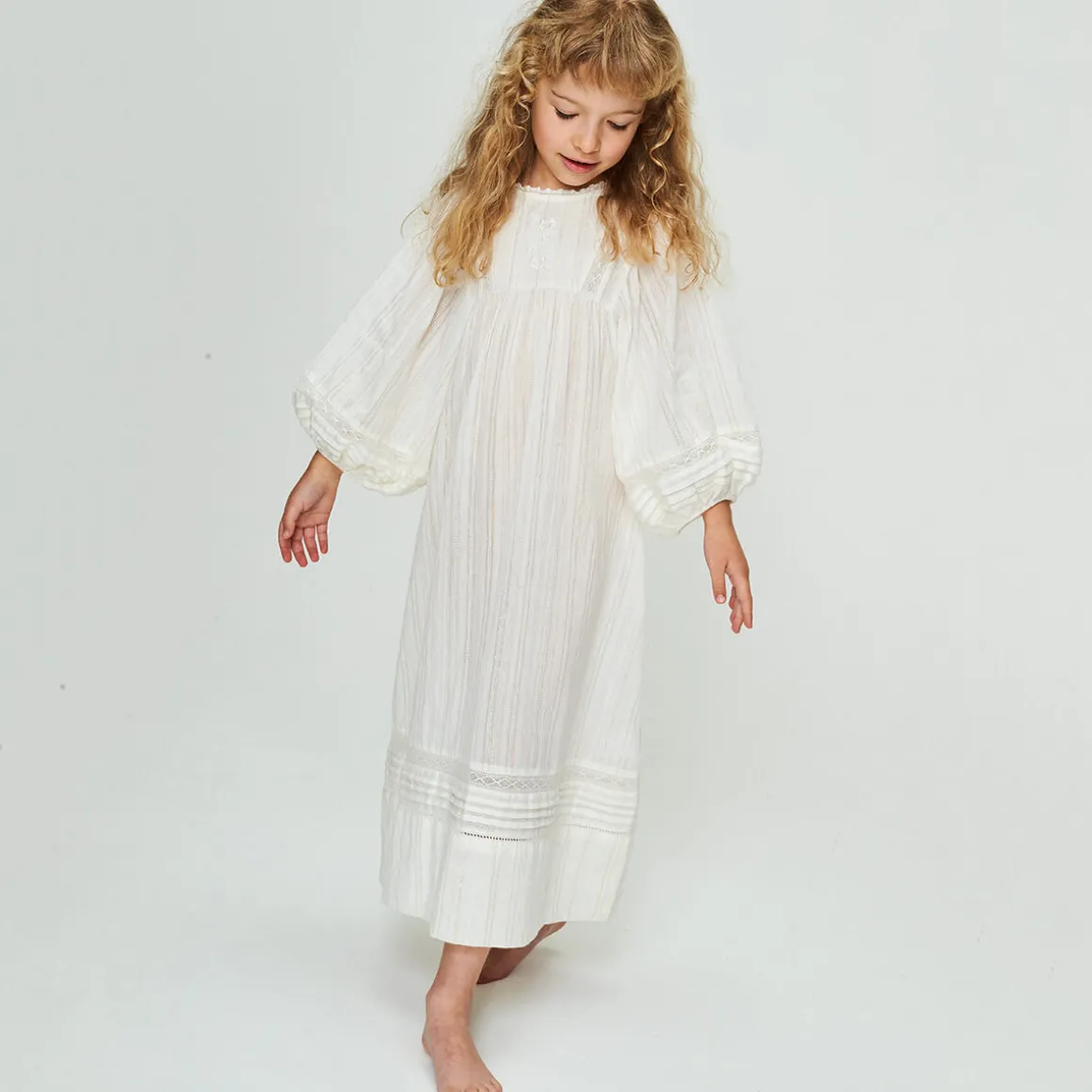 Jasmine Dress in Vintage White by Faune