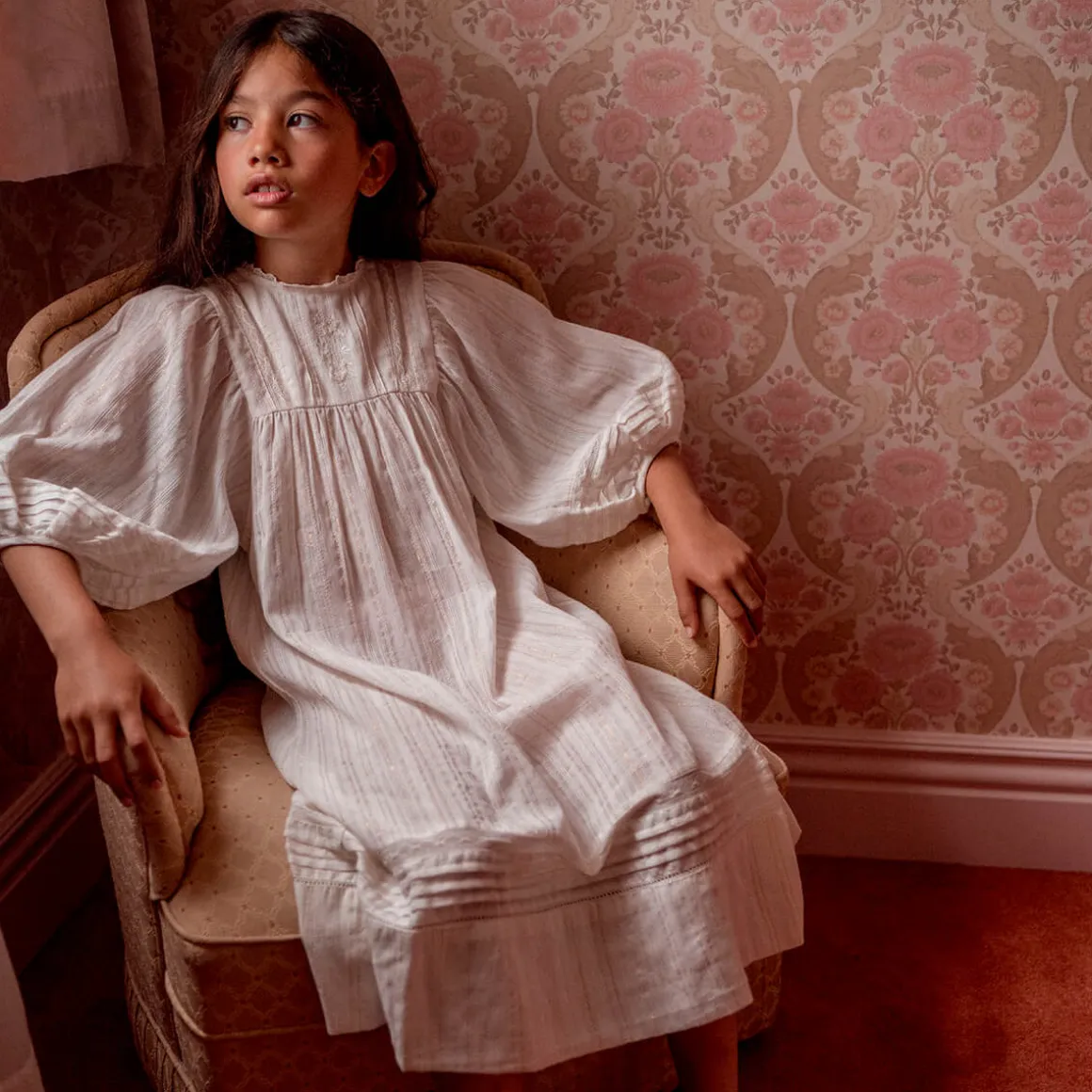 Jasmine Dress in Vintage White by Faune