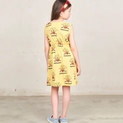 Jersey Marten Kids Dress in Yellow by The Animals Observatory