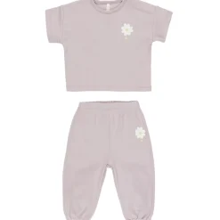 Jersey Tee + Pant Set in Daisy by Quincy Mae