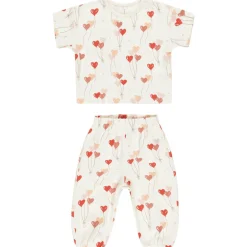 Jersey Tee + Pant Set in Heart Balloons by Quincy Mae