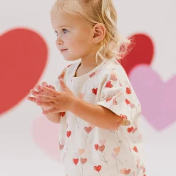 Jersey Tee + Pant Set in Heart Balloons by Quincy Mae
