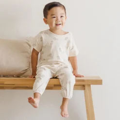 Jersey Tee + Pant Set in Puppies by Quincy Mae