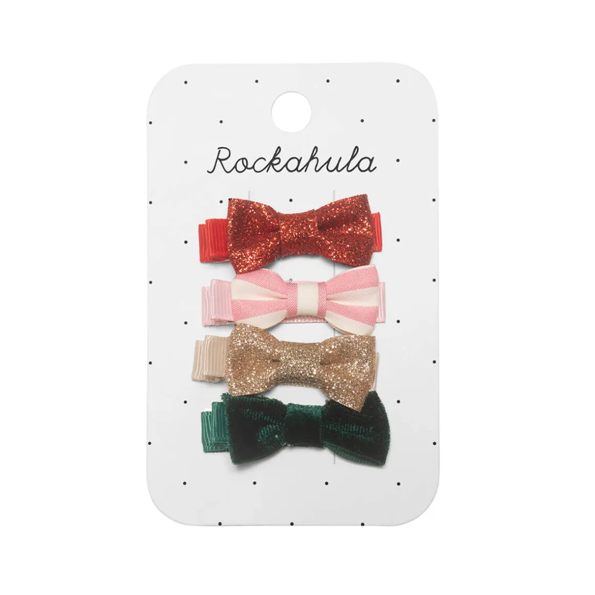 Jolly Christmas Mini Bow Clips by Rockahula