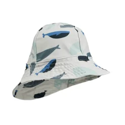 Josefine Sun Hat in Whales / Cloud Blue by Liewood