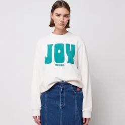 Joy Straight Fit Sweatshirt in White by Bobo Choses Womenswear