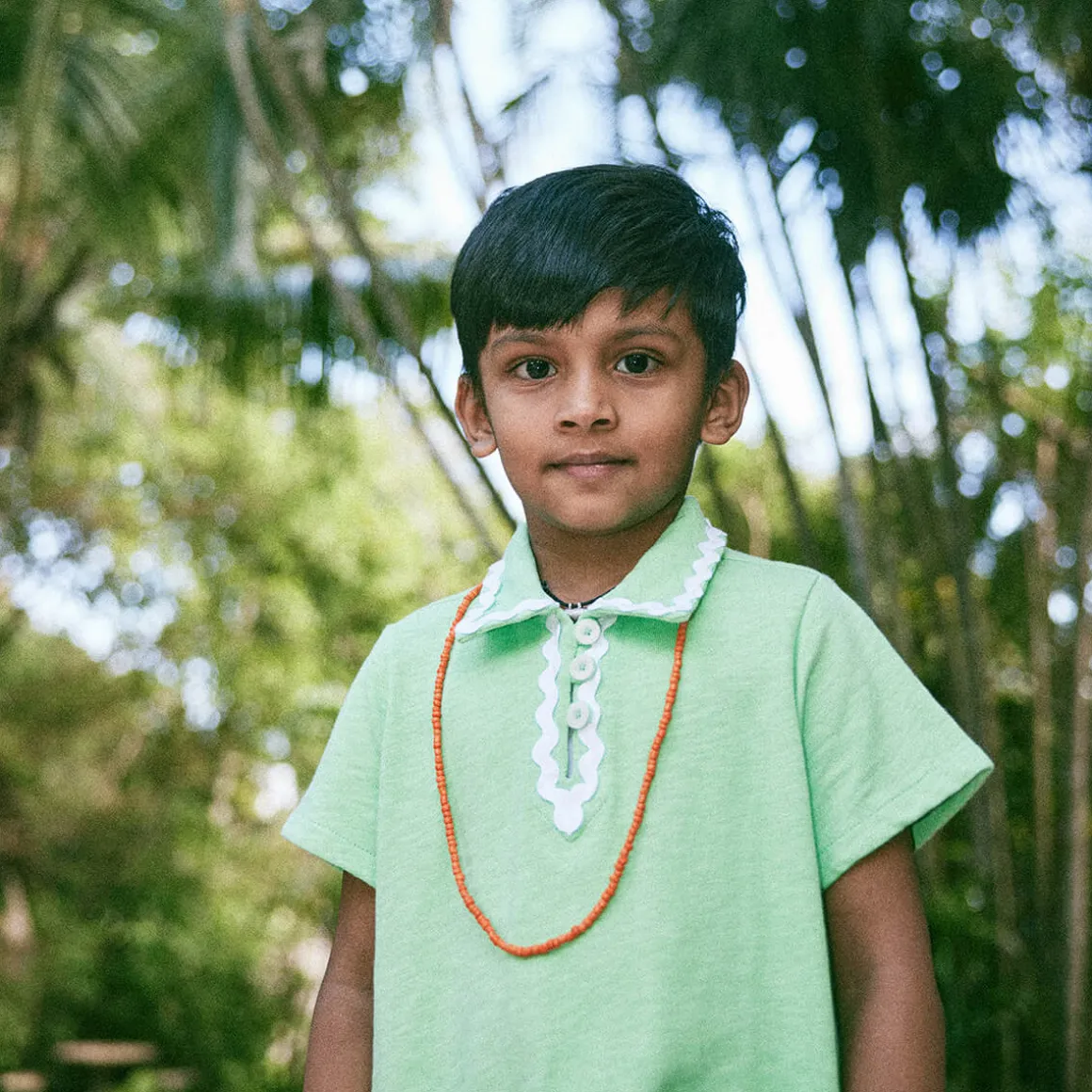 Jumbo Rickrack Leisure Polo in Popsicle by Misha & Puff - Last Ones In Stock - 4-8 Years