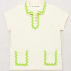 Jumbo Rickrack Leisure Polo in Marzipan by Misha & Puff