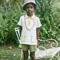 Jumbo Rickrack Leisure Polo in Marzipan by Misha & Puff
