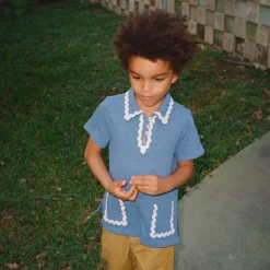 Jumbo Rickrack Leisure Polo in Holland by Misha & Puff - Last Ones In Stock - 4-6 Years
