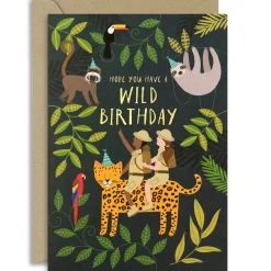 Jungle Explorers Birthday Greetings Card by Mifkins
