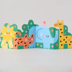 Jungle Fold Out Greetings Card by Susie Hammer for Wrap
