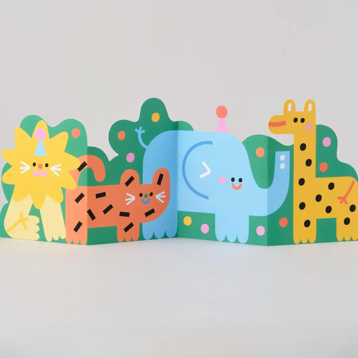Jungle Fold Out Greetings Card by Susie Hammer for Wrap