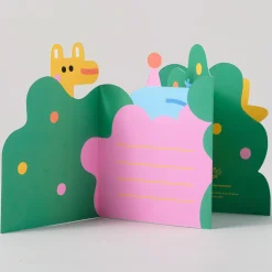 Jungle Fold Out Greetings Card by Susie Hammer for Wrap