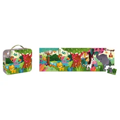 Jungle Panoramic 36 Piece Jigsaw Puzzle In Carry Case by Janod