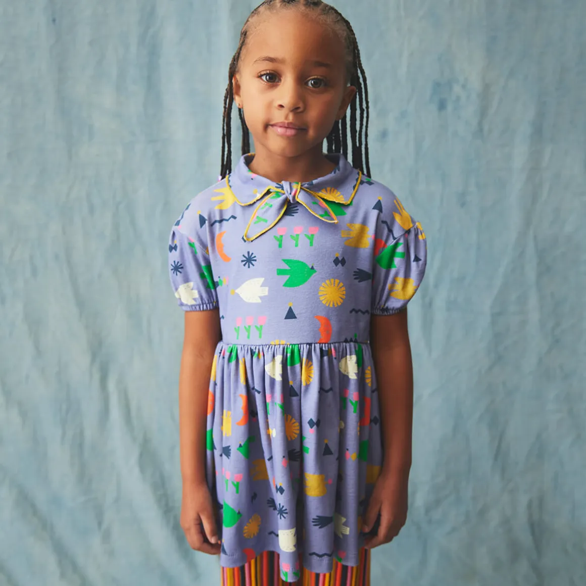 Junior Scout Dress in Pewter Daleyden Fête by Misha & Puff - Last Ones In Stock - 3-6 Years