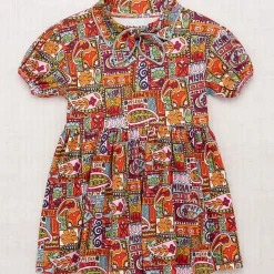 Junior Scout Dress in Red Flame Groovy Paisley by Misha & Puff