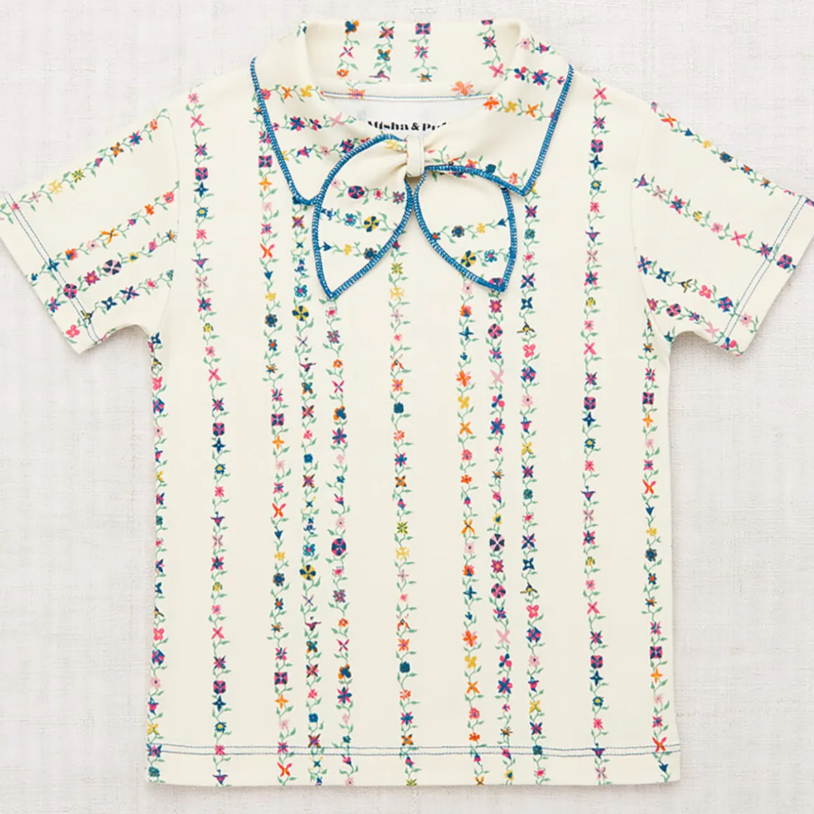 Junior Scout Tee in String Little Botanica by Misha & Puff