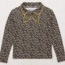 Junior Scout Top in Carbon / Periwinkle Mini Floral by Misha & Puff