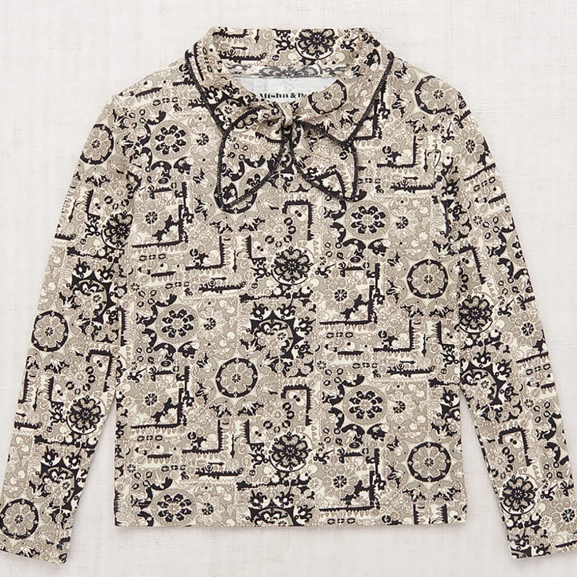 Junior Scout Top in Seal Gray Medallion by Misha & Puff
