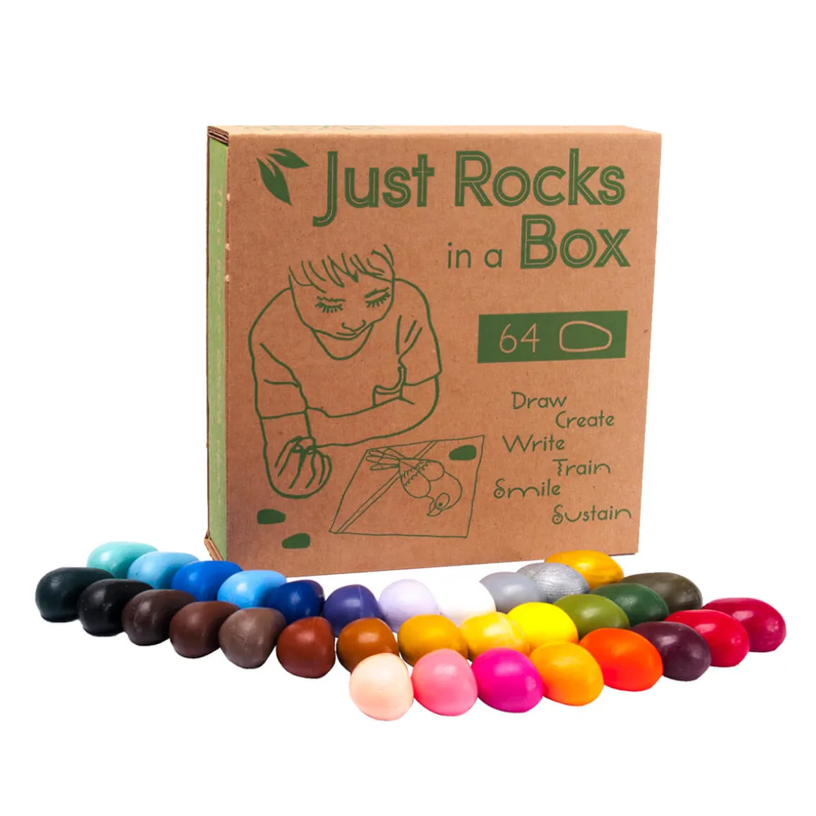 Just Rocks In A Box 64 Piece Set by Crayon Rocks