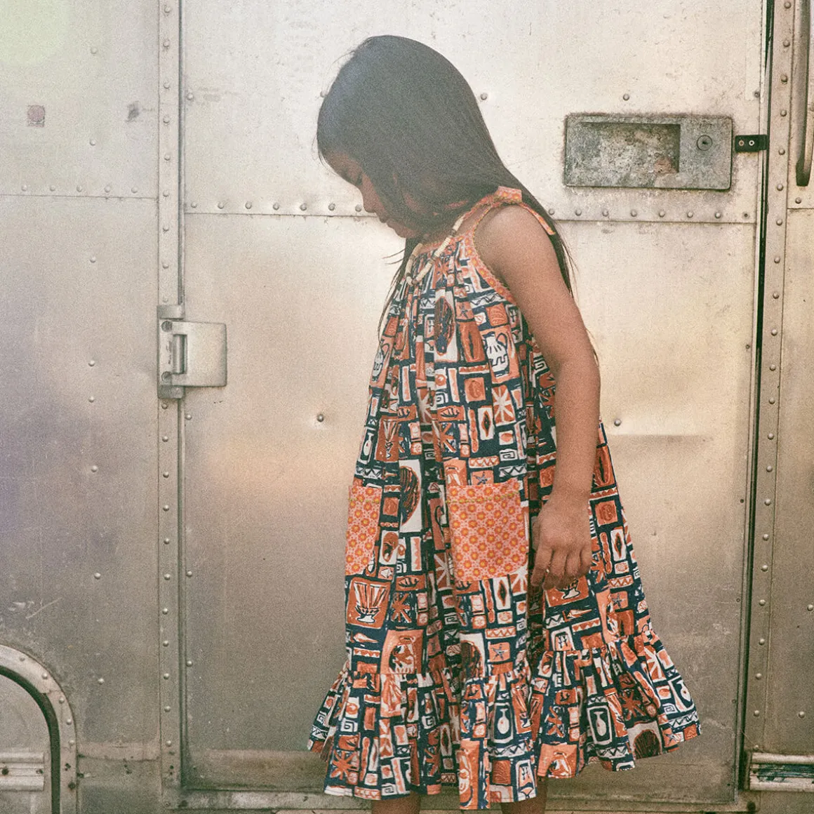 Karina Dress in Marine Blue Colllection by Misha & Puff