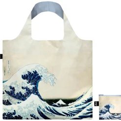 Katsushika Hokusai The Great Wave Recycled Shopping Bag by Loqi