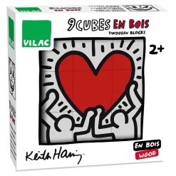 Keith Haring Wooden Cubes by Vilac