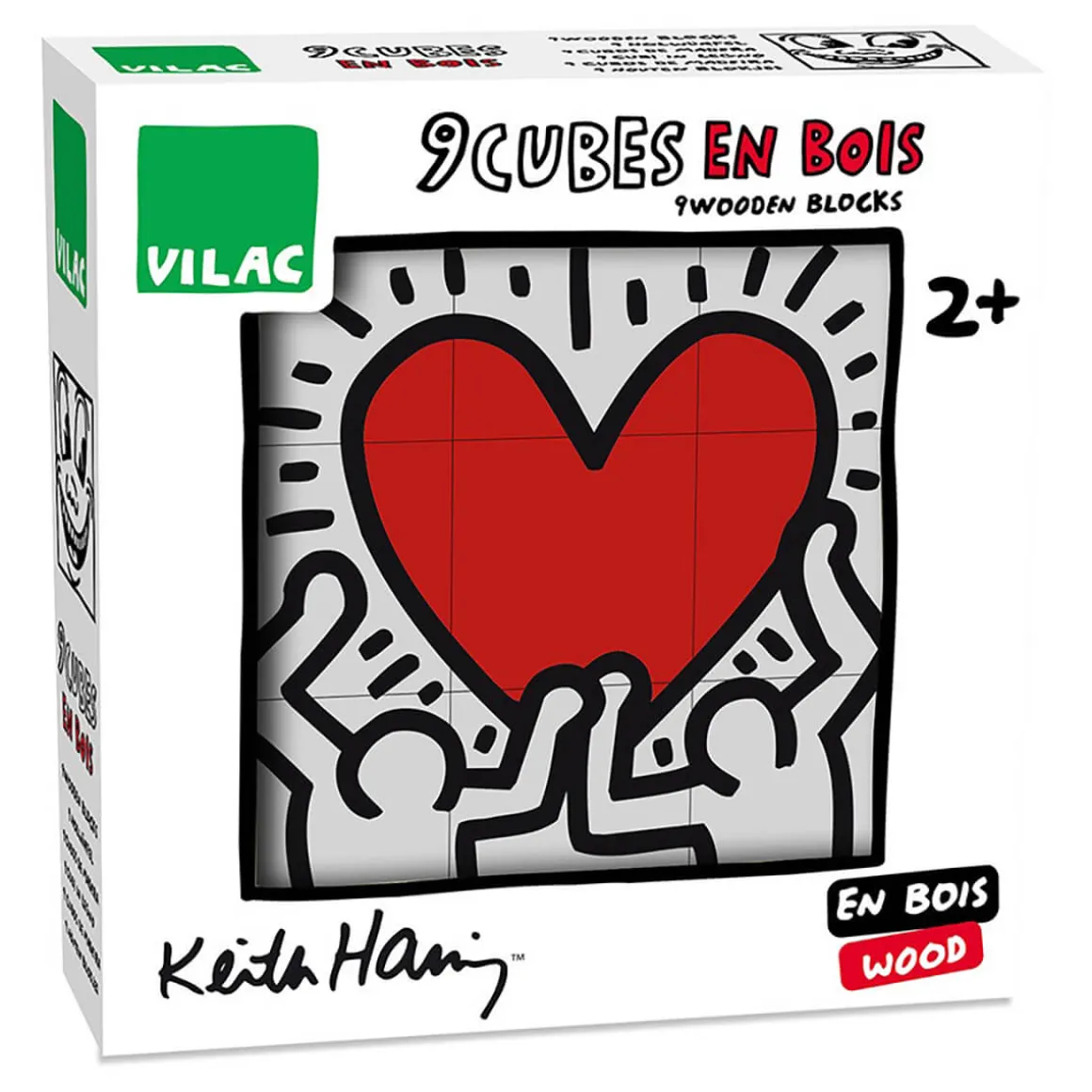 Keith Haring Wooden Cubes by Vilac