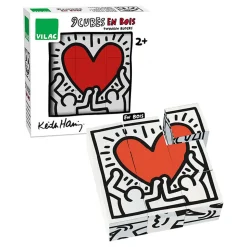 Keith Haring Wooden Cubes by Vilac