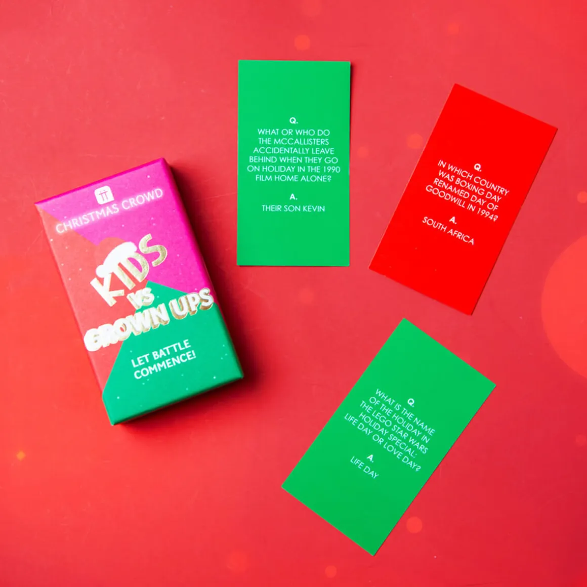 Kids vs Grown Ups Christmas Crowd Game by Talking Tables