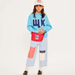 Kite Block Jean in Sky Blue / Setting Sun by Wynken