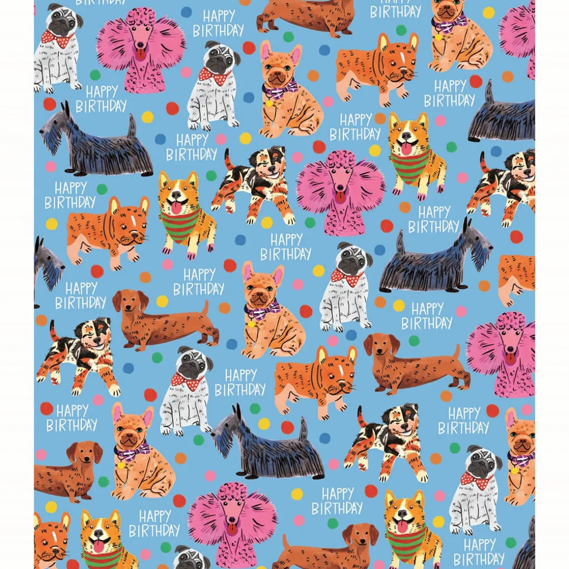 Kitsch Dogs Gift Wrap by Emma Jayne for Earlybird Designs
