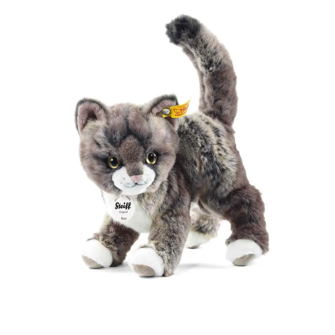 Kitty Cat (25cm) in Grey / Beige by Steiff